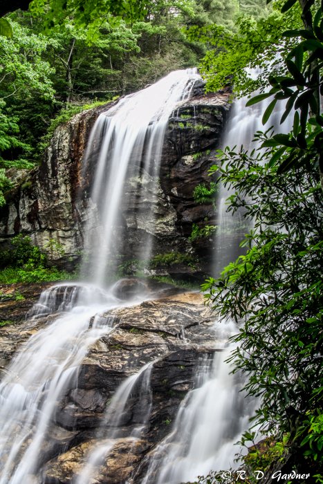 Side view of Glen Falls near Highlands, NC